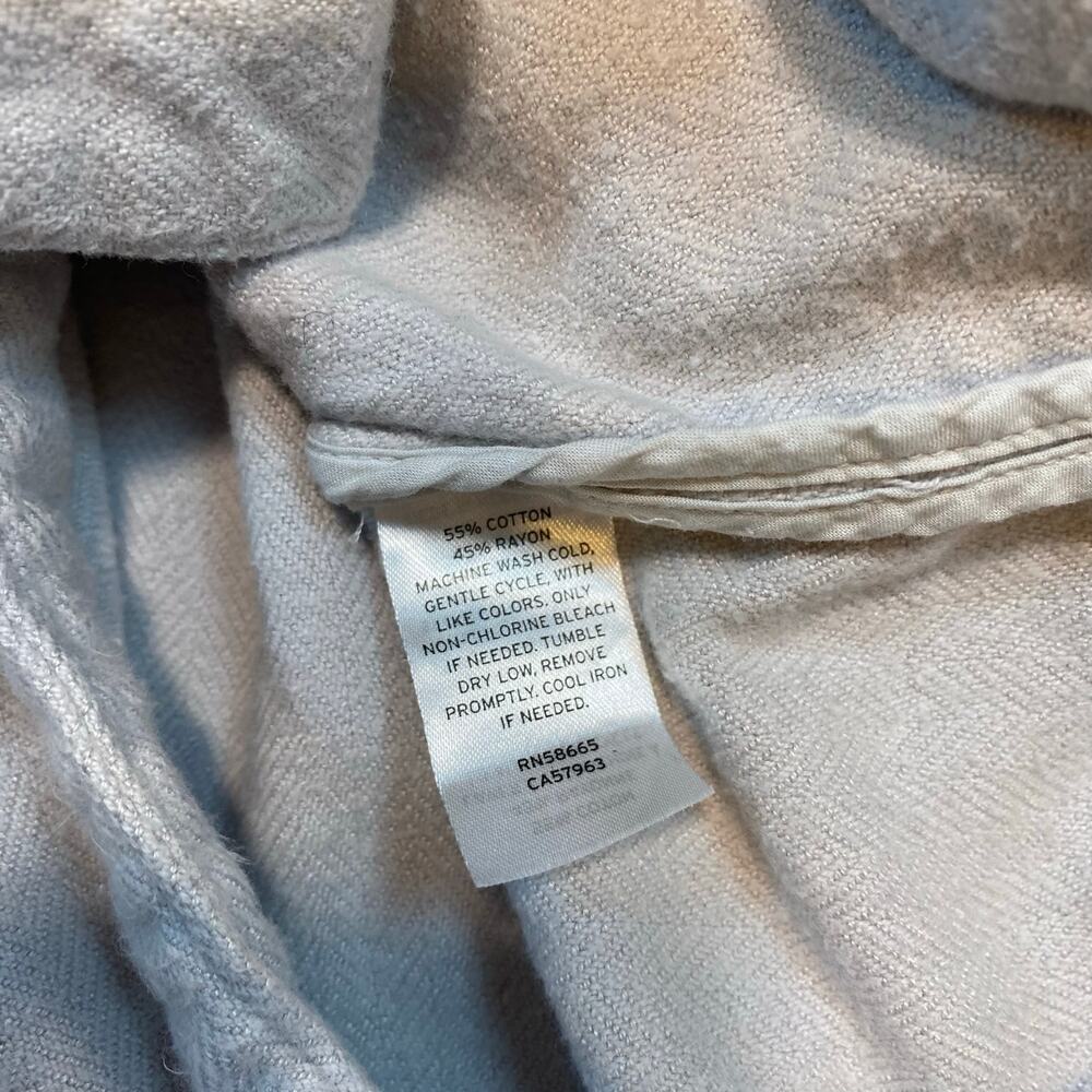 BP. X Wildfang Womens Medium Ivory Cotton Long Sleeve Shirt Dress Maxi - Picture 8 of 9